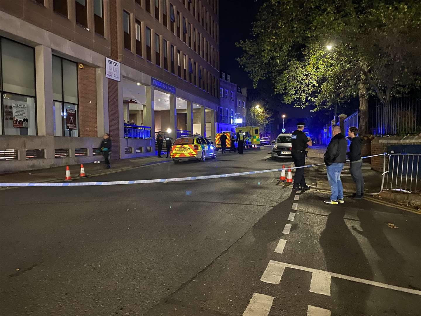 Police have cordoned off Station Road and Week Street