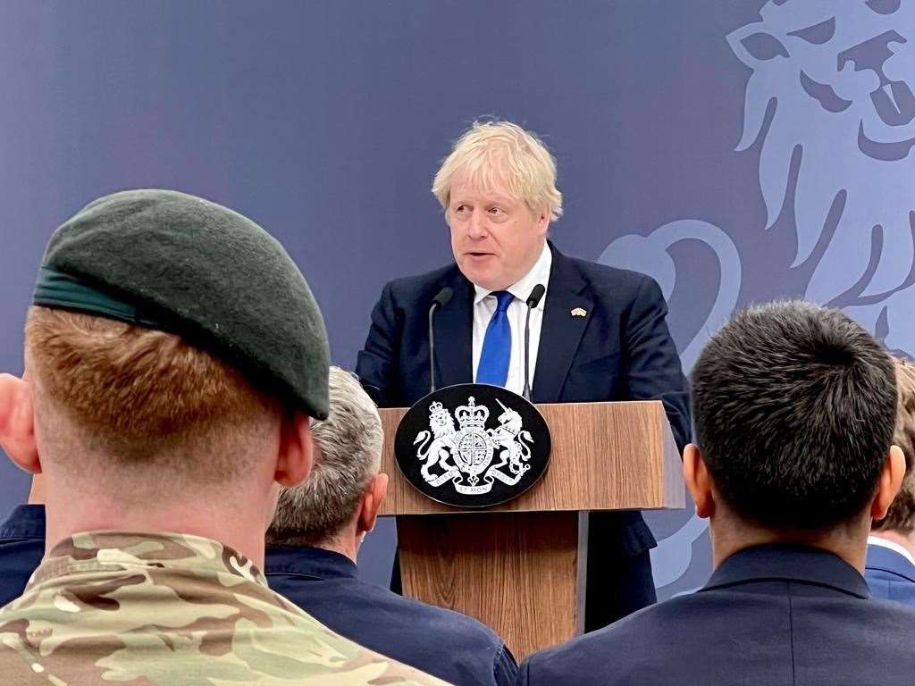 Boris Johnson at Lydd airport