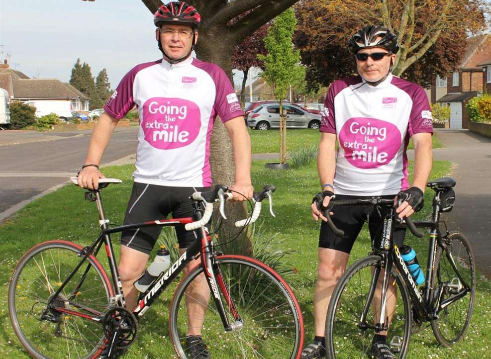 Tony Stringer and Nick White, raising money for CLIC Sargent