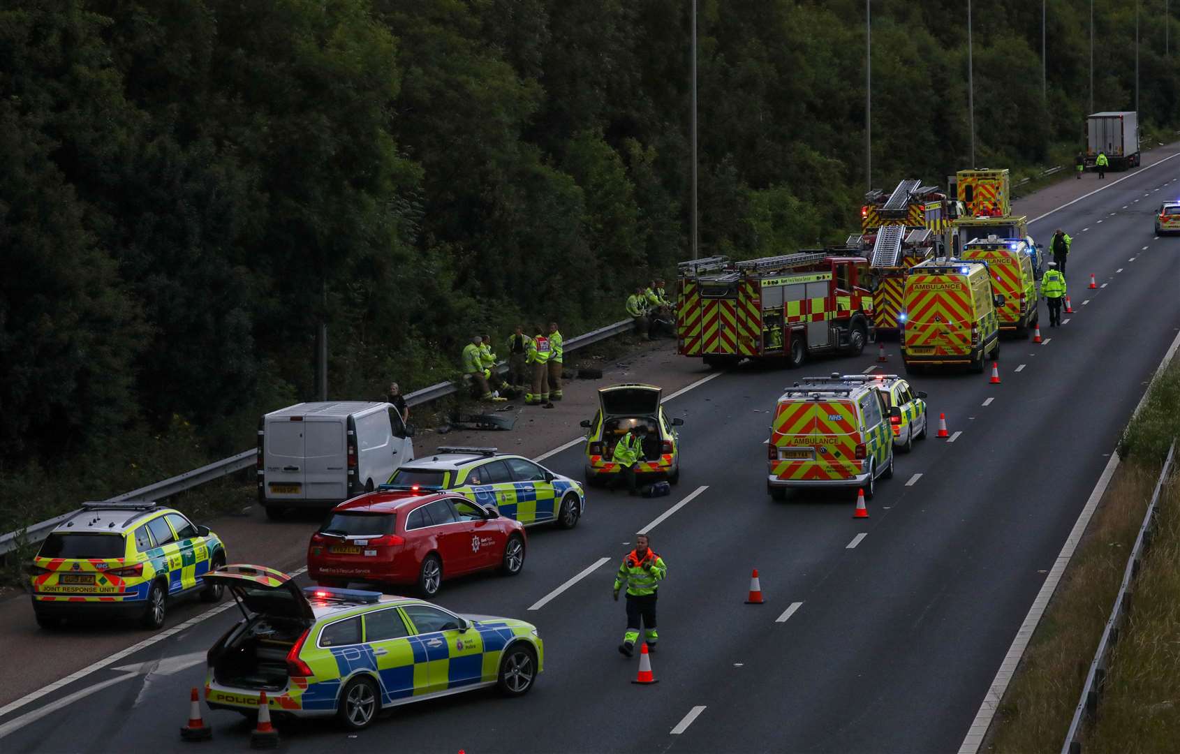 The air ambulance was also called to the scene. Picture: UKNIP