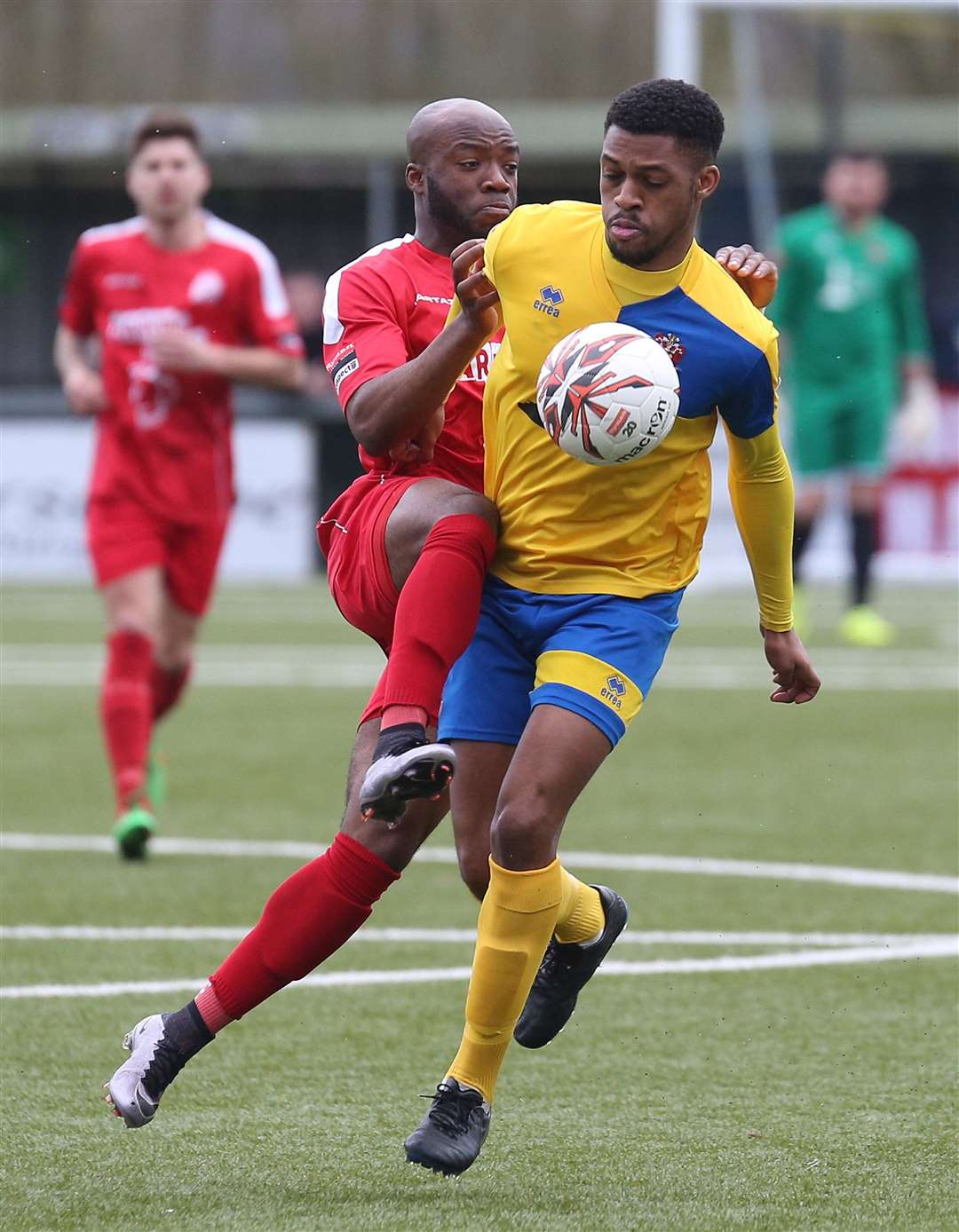 Fleet new boy Kieran Monlouis in action for Sudbury against Harrow Picture: Richard Marsham/RMG Photography