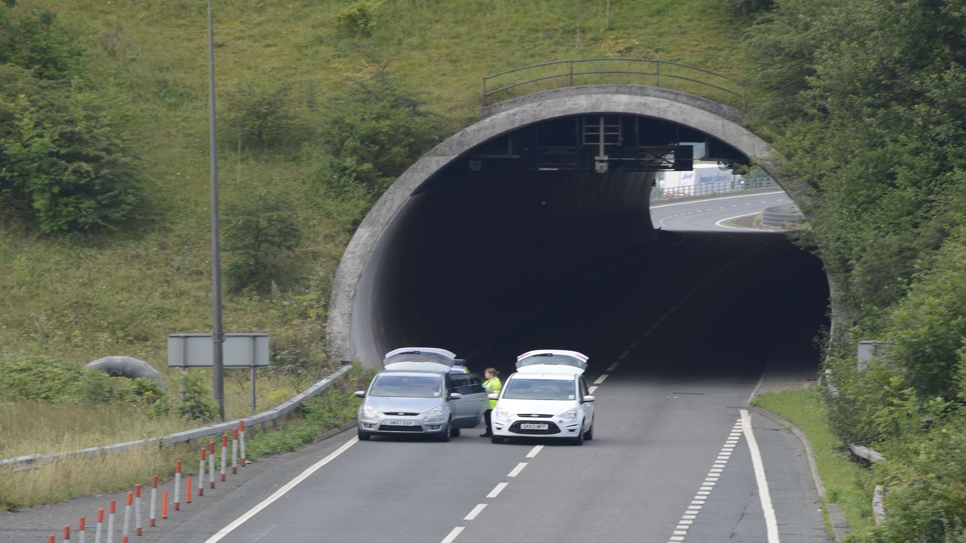 Police on scene. Stock picture