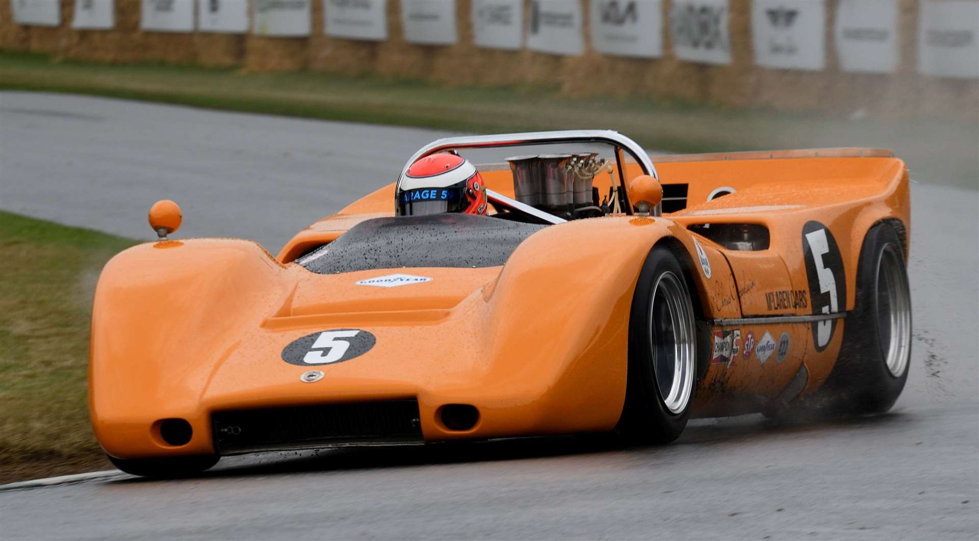 Sevenoaks’ Chris Goodwin in his 1968 McLaren M6B Can-Am car. Picture: Simon Hildrew