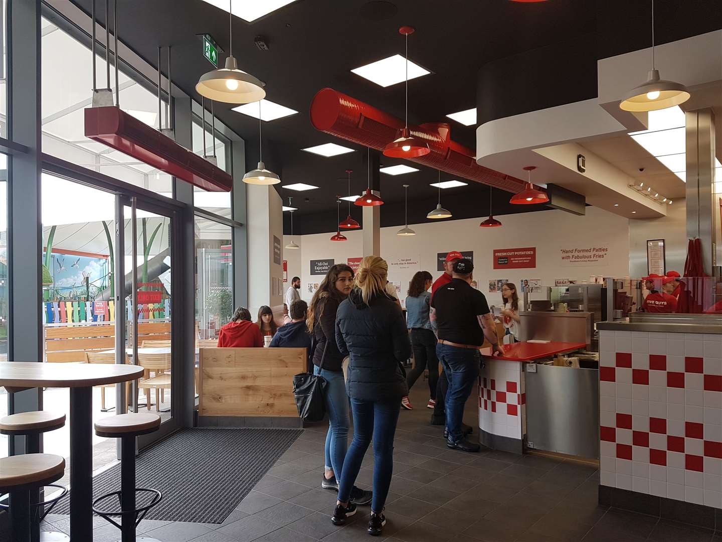 Inside Five Guys at Ashford Designer Outlet