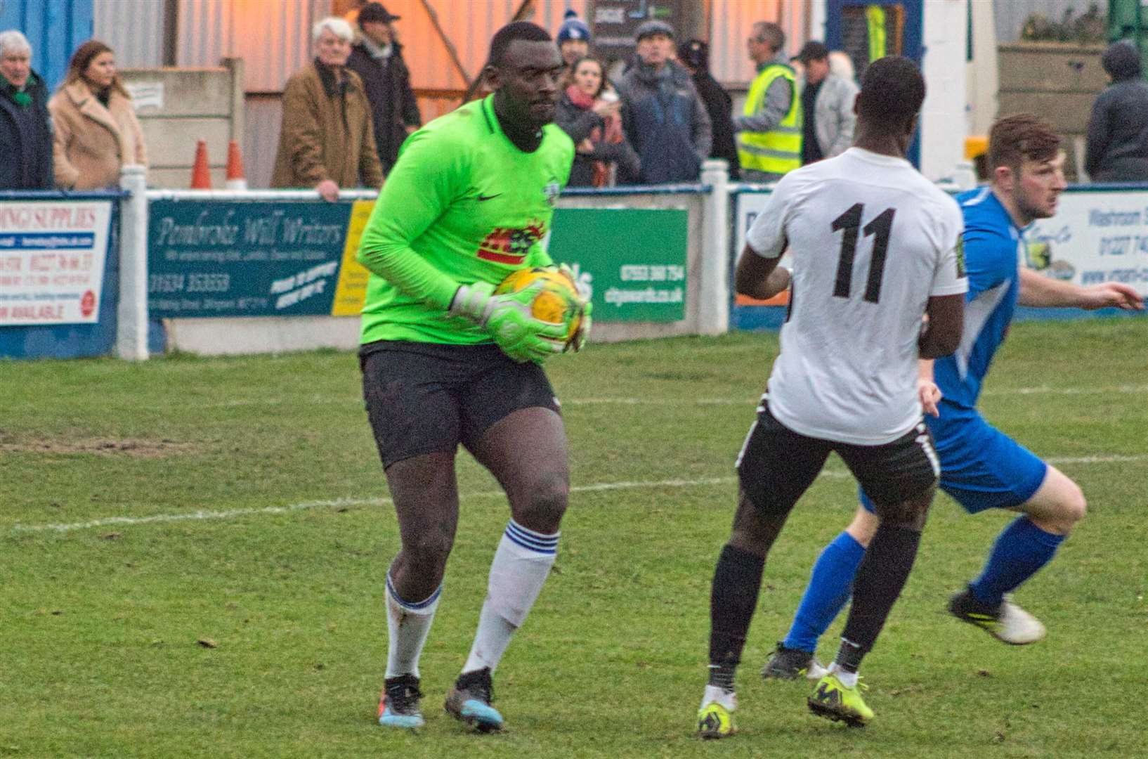 Former Herne Bay keeper George Kamurasi, now with VCD, could line-up against his old club on Tuesday