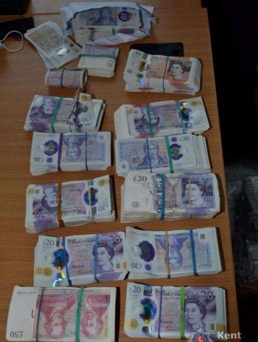 The couple were found with huge sums of cash at the Channel Tunnel in Folkestone