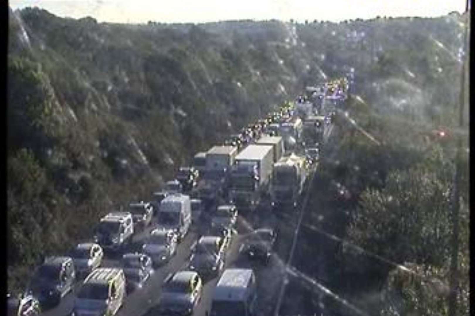 Traffic built up as far back as the M2. Photo: Highways England