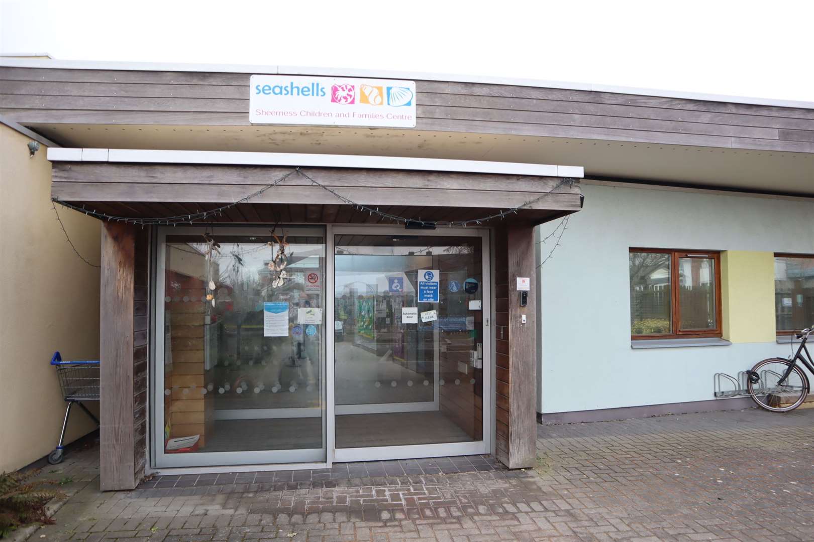 Entrance to Seashells children and families centre in Rose Street, Sheerness