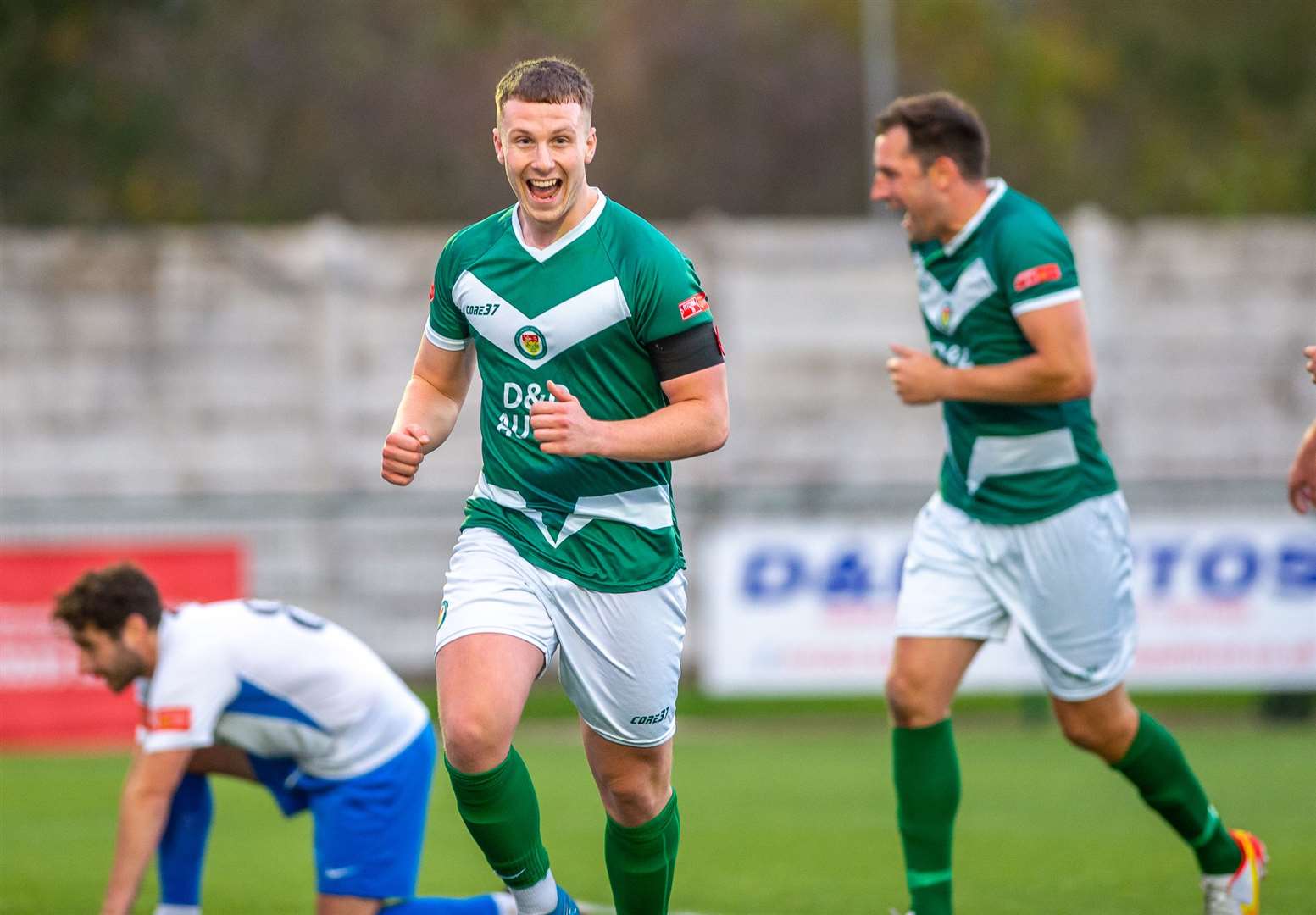 Delight for Josh Wisson as Ashford go 2-0 up on Hythe Picture: Ian Scammell