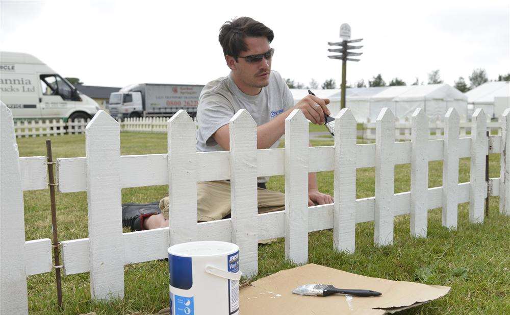 Ed Kelly from Best in Tents preparing for this weekend's Kent County Show.