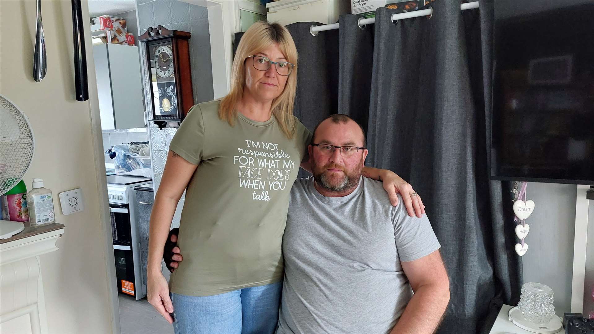 Shaun Shingleton with wife Kelly, pictured at their St Mary’s Bay home