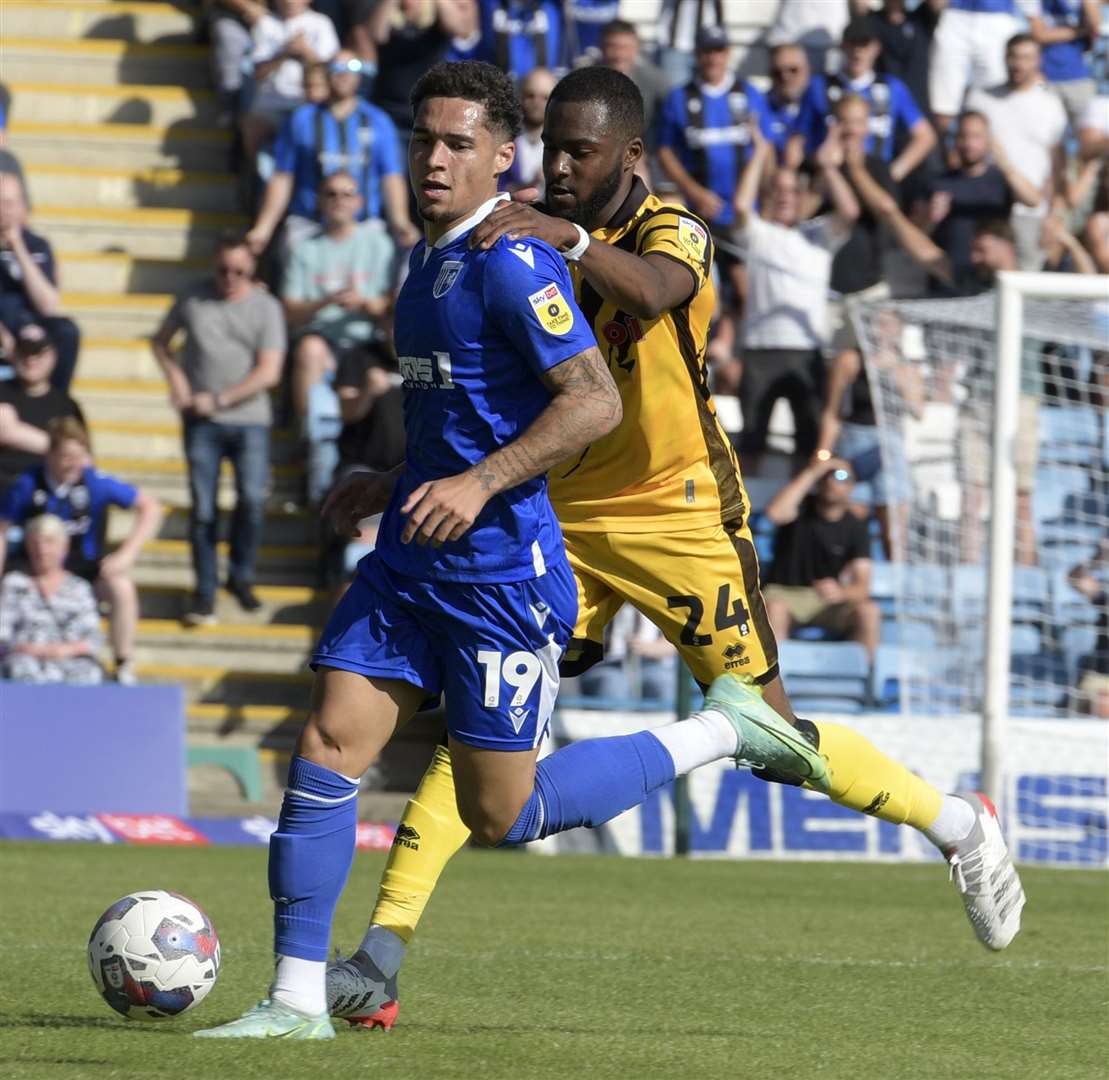 Lewis Walker is chased down as the visitors put the pressure on. Picture: Barry Goodwin