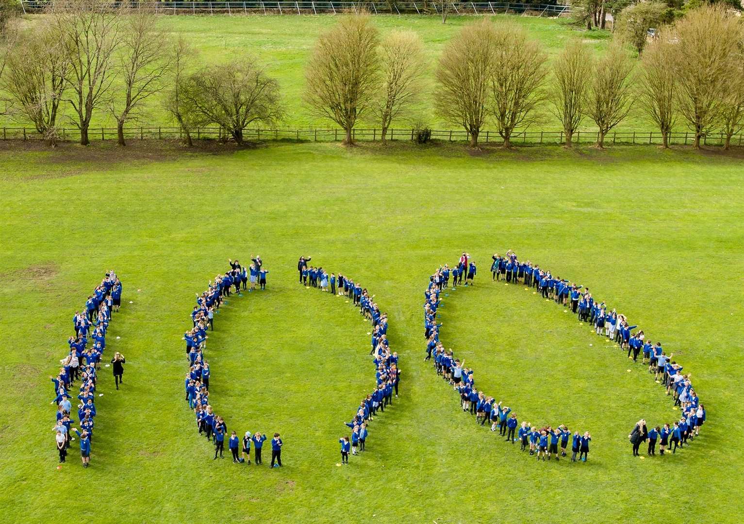 Children from Powell’s C of E Primary School in Cirencester are backing the Captain Tom 100 charity challenge (Bex Media)