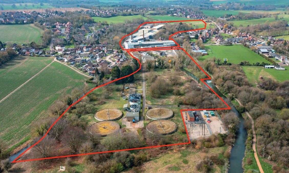 The 26-acre site of the former Chartham Paper Mill which is up for sale