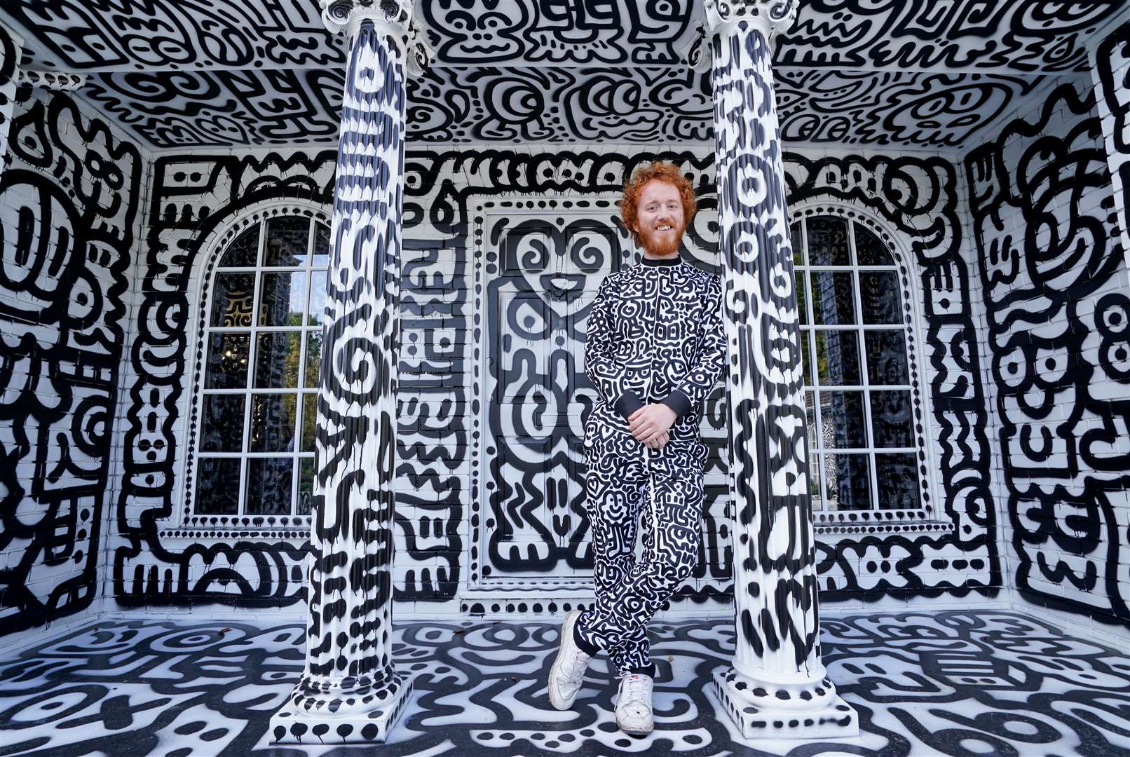 British artist Sam Cox has given the house a unique look (Gareth Fuller/PA)