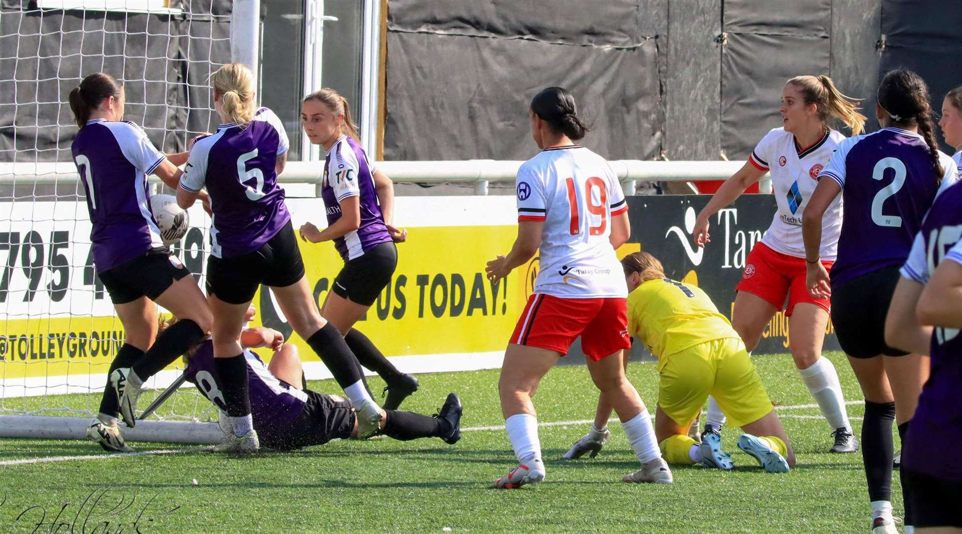 Grace Coombs scored Chatham Town Women’s opener just before half-time against London Bees Picture: Allen's Photography