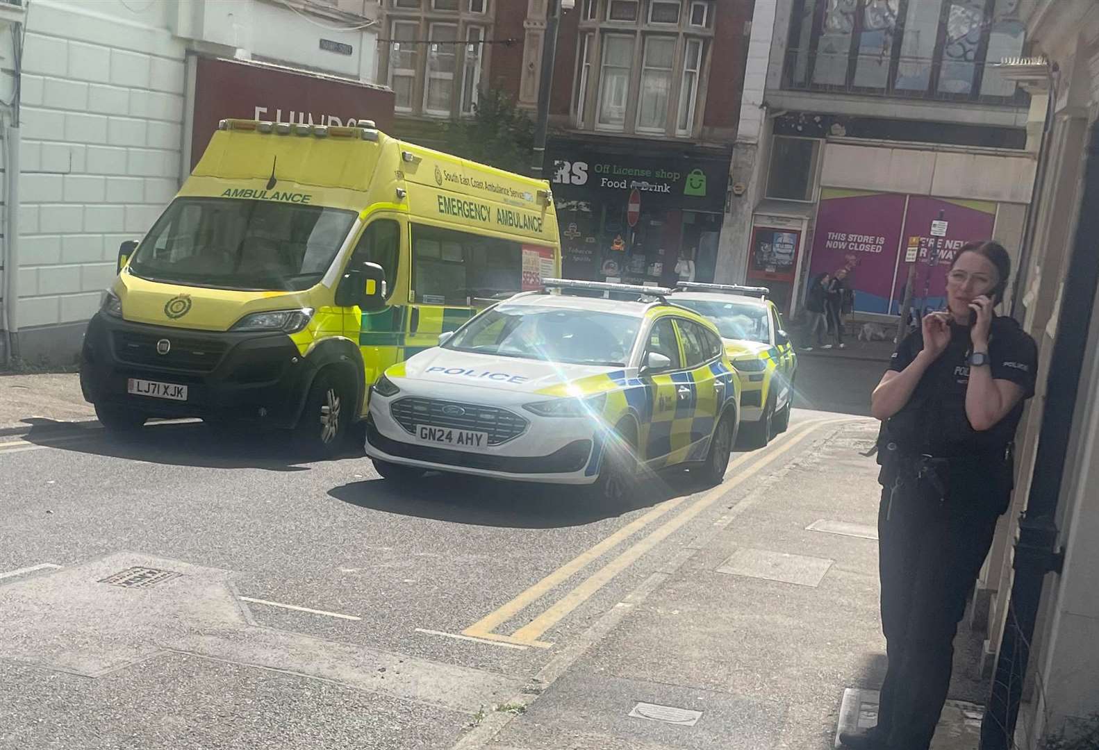 A crash involving a van and a pedestrian has reportedly happened in Ramsgate town centre