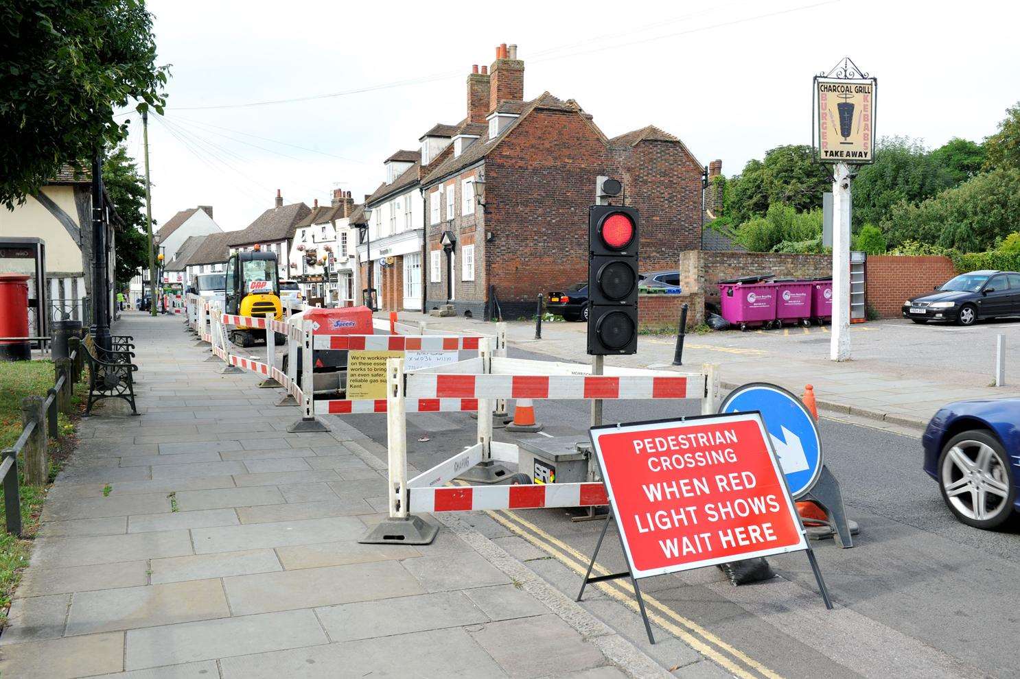 The barriers and traffic lights have now been removed