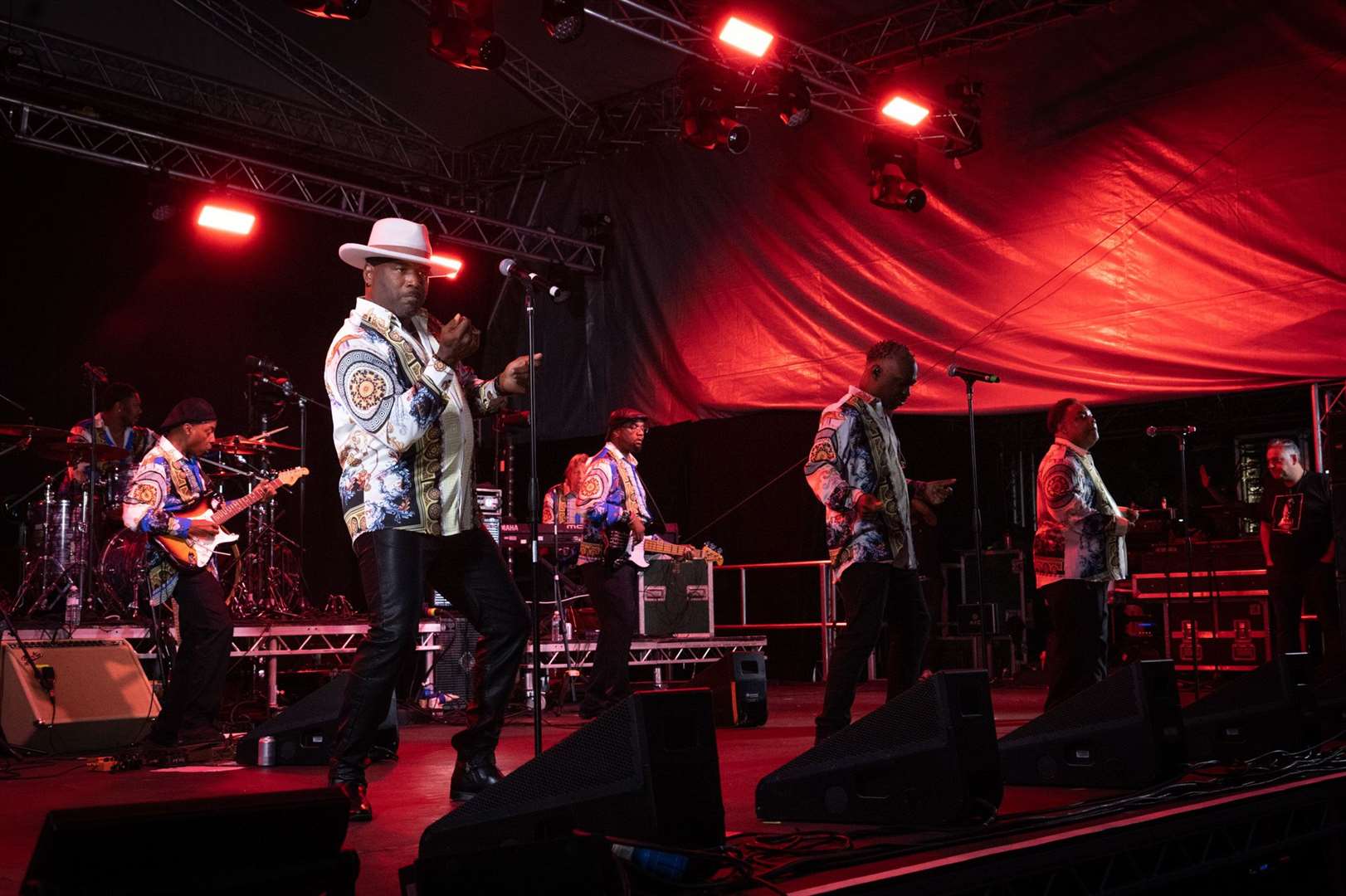 Al McKay's Earth, Wind and Fire Experience Rochester Castle 2022. Picture: Peter Willson