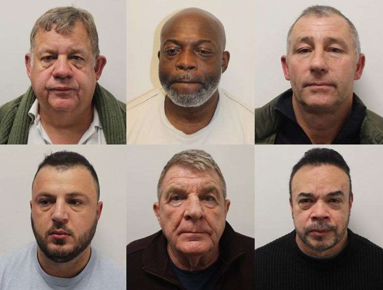 Top row from left, Nigel Rogers, Frank Asante and Daniel Oliver. Bottom row from left, Ermal Shtrezi, Terrence Allen and Yuni Alexis Pacheco Miranda (Metropolitan Police/PA)