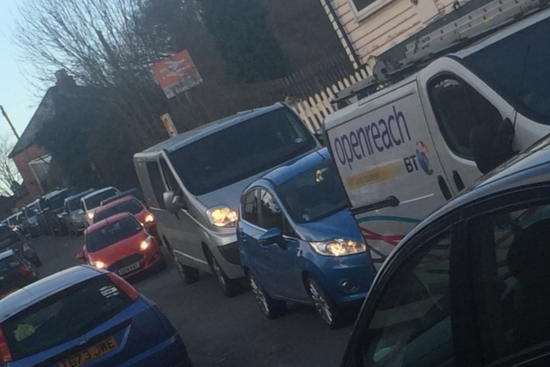 Sarah Hobbs is posting pictures and videos of the village's traffic problems on a dedicated Facebook page.
