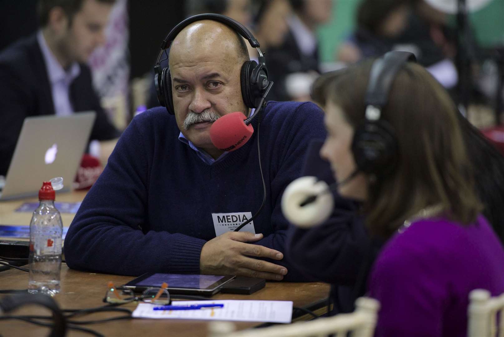 National media figures such as John Pienaar were there when the results were announced