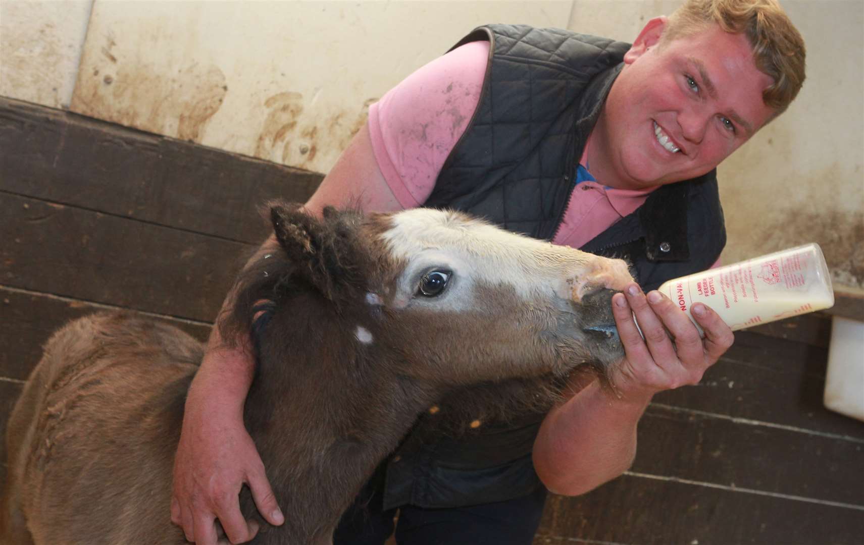 Jamie Sharp feeds Oli the Orphan