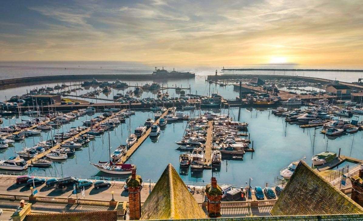 The views reach out over the Kent coast. Picture: Winkworth