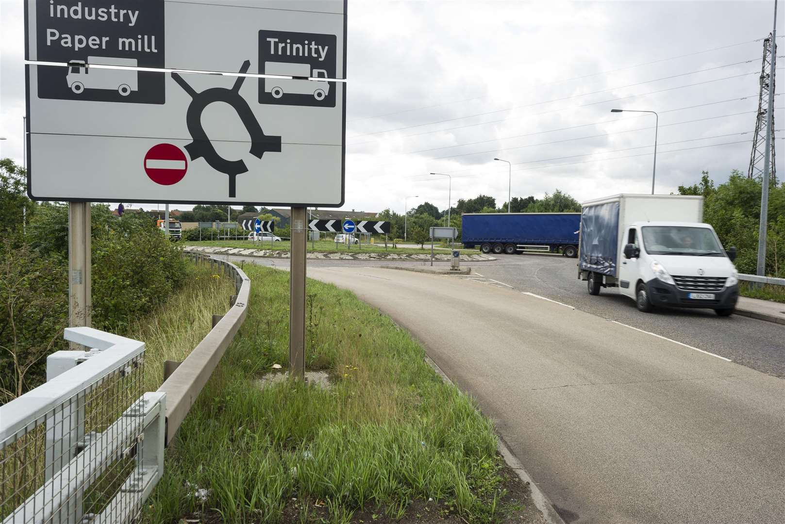 Views of the Grovehurst roundabout. Stock image