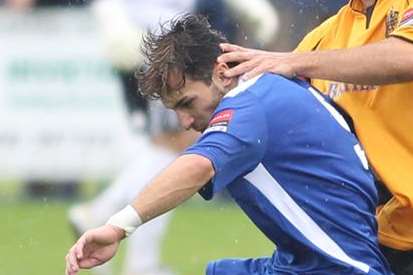 Billy Medlock scored twice for Tonbridge Picture: John Westhrop