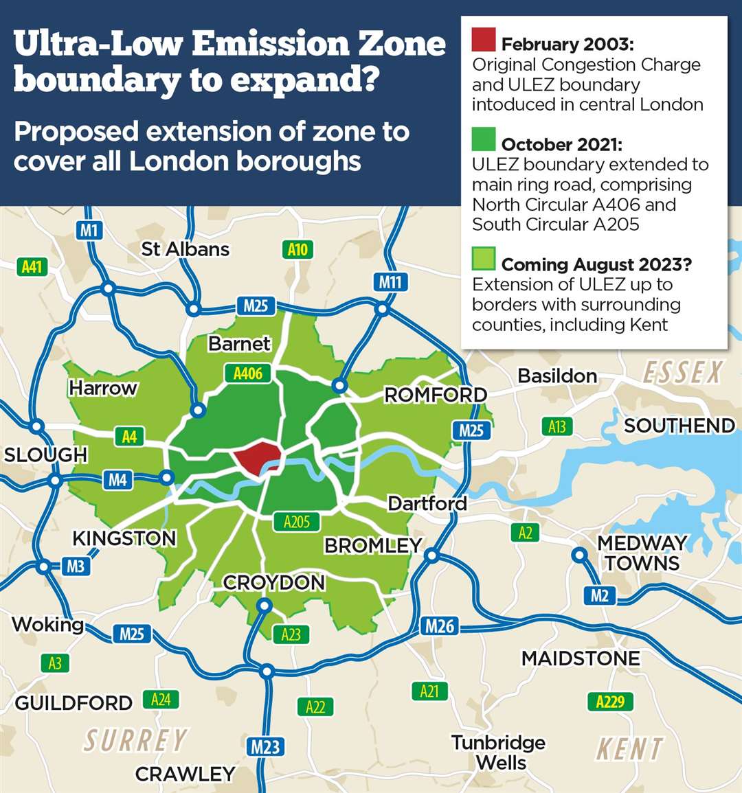 How the ULEZ is planned to expand. (58206686)