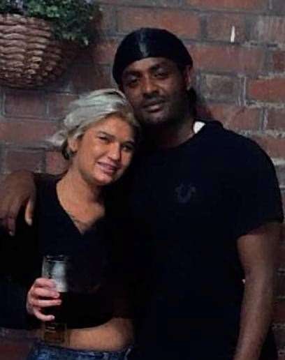 Suspected murder victim Samare Gerezgihir, who died in Canterbury High Street, pictured with his partner Shannon Rossiter Picture: Shannon Rossiter