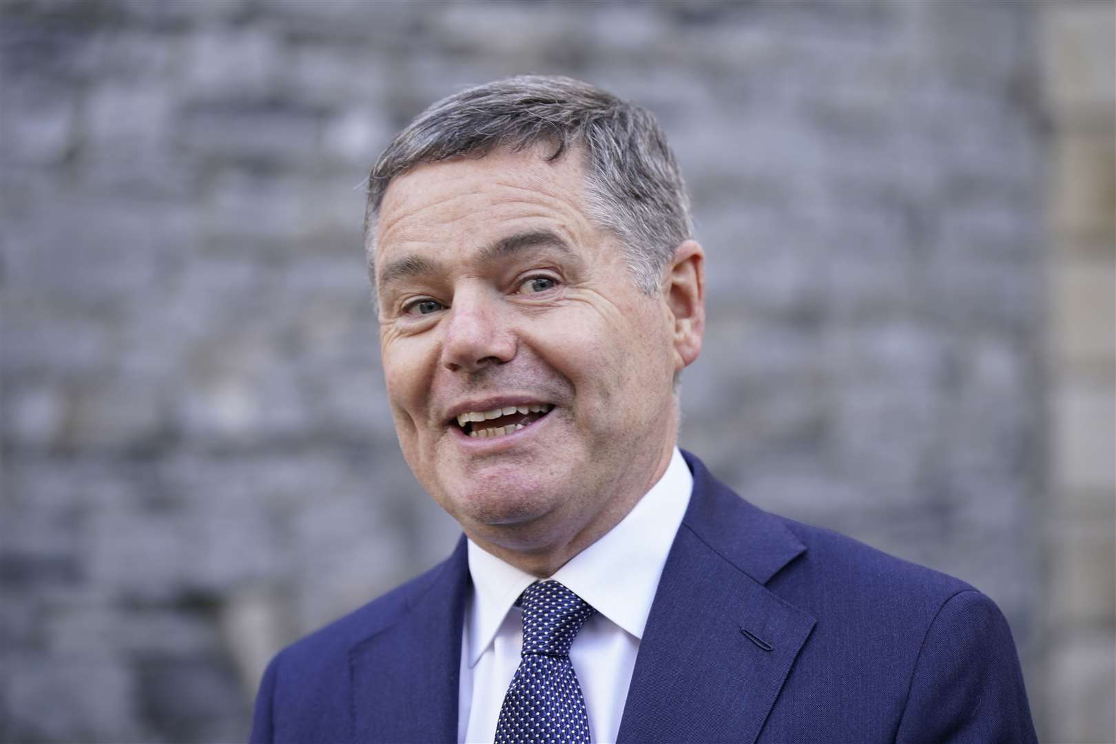 Paschal Donohoe speaking to the media at Leinster House in Dublin (Niall Carson/PA)