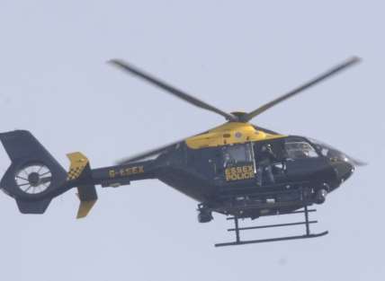 The police helicopter was launched. Stock picture by Chris Davey