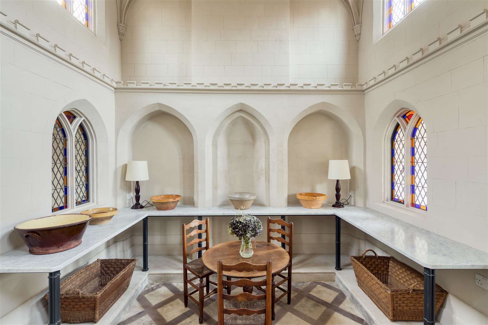 Cobham Dairy's restored interior. Picture: Savills