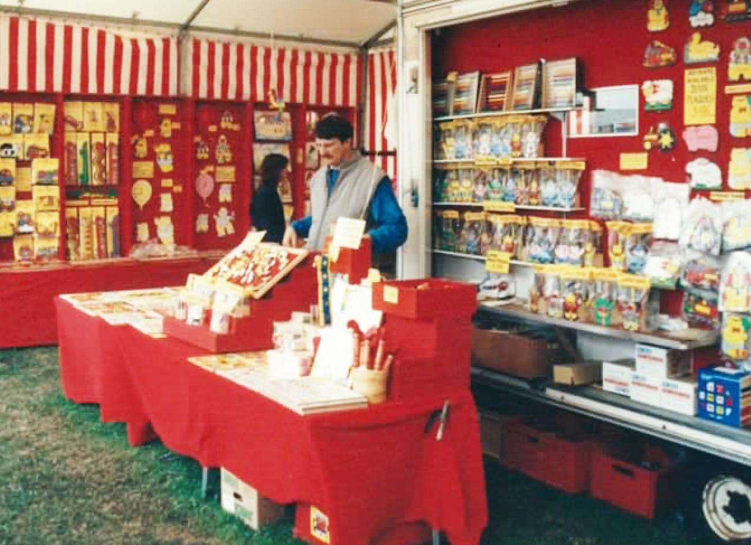 Peter Ireland at a Bigjigs Toys stand in the 1980s