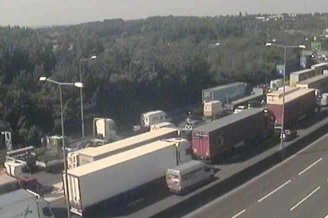 There are severe delays on the M25 due to a broken down lorry. Picture: National Highways