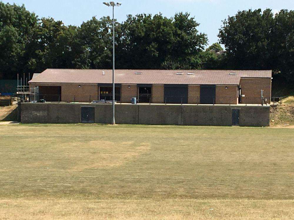 What the outside of the clubhouse looked like in July. (3450578)