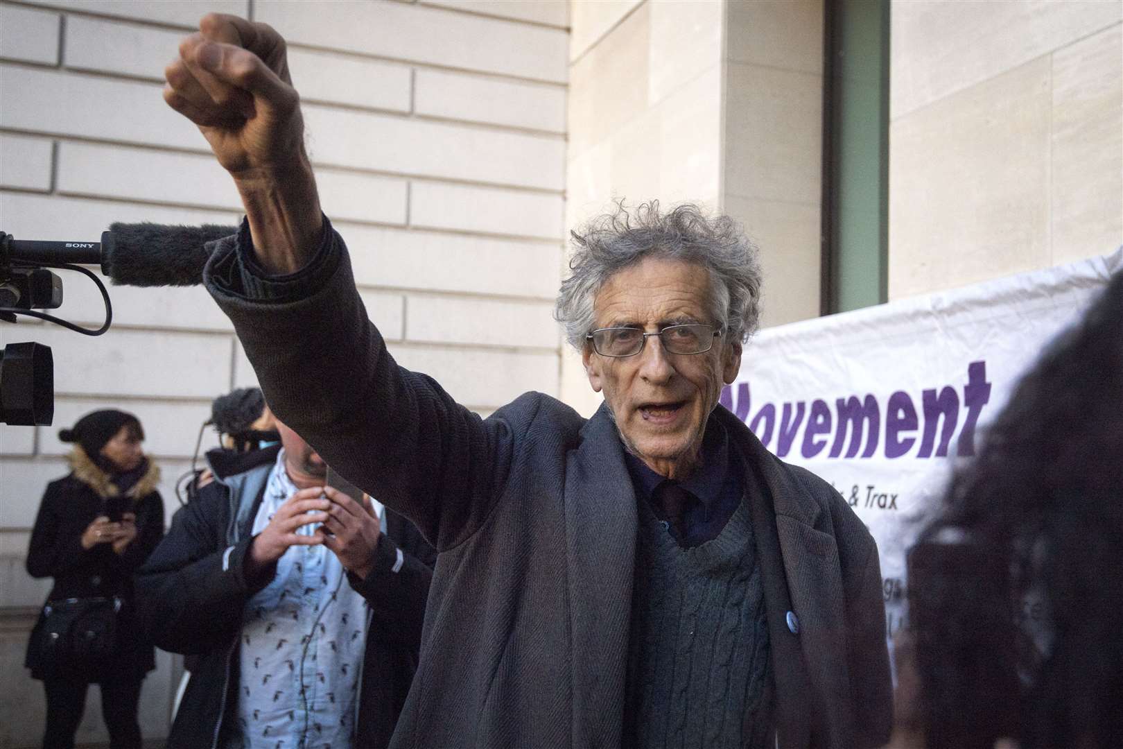 Piers Corbyn arrives at Westminster Magistrates’ Court (Victoria Jones/PA)