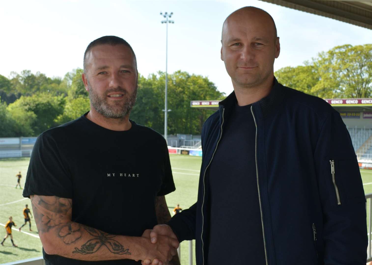 Jay Saunders and Steve Watt Picture: Maidstone United FC