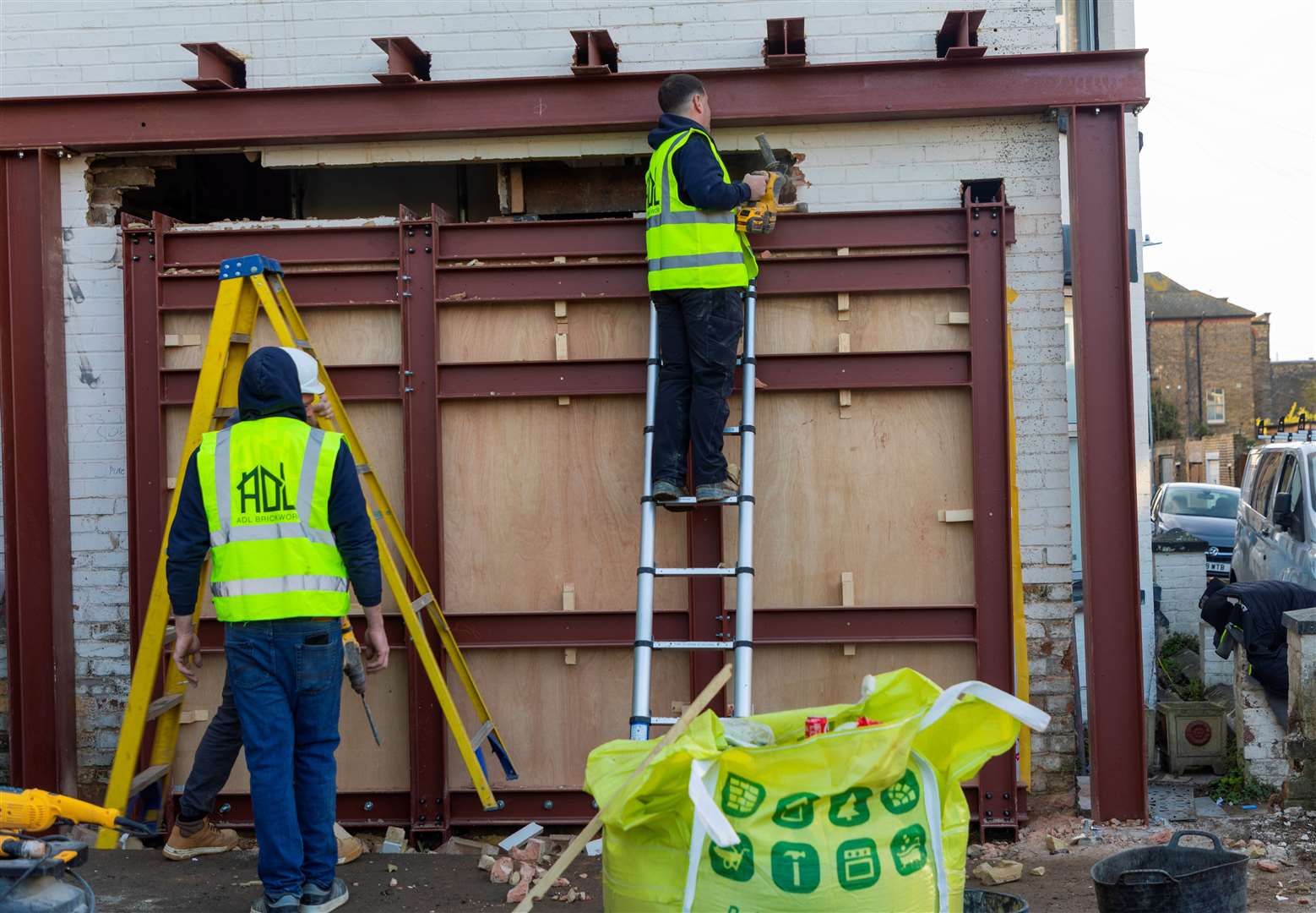 The building work to remove the art was extensive. Picture: Ed Strickland/Red 8 Gallery