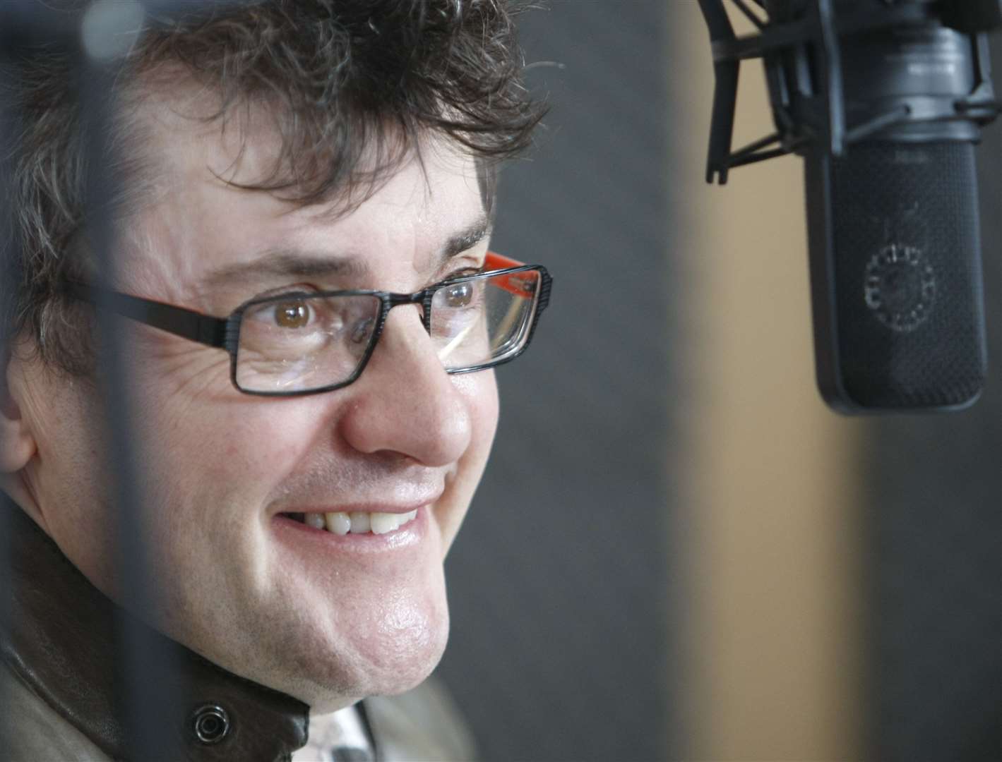 Joe Pasquale visiting the kmfm studios