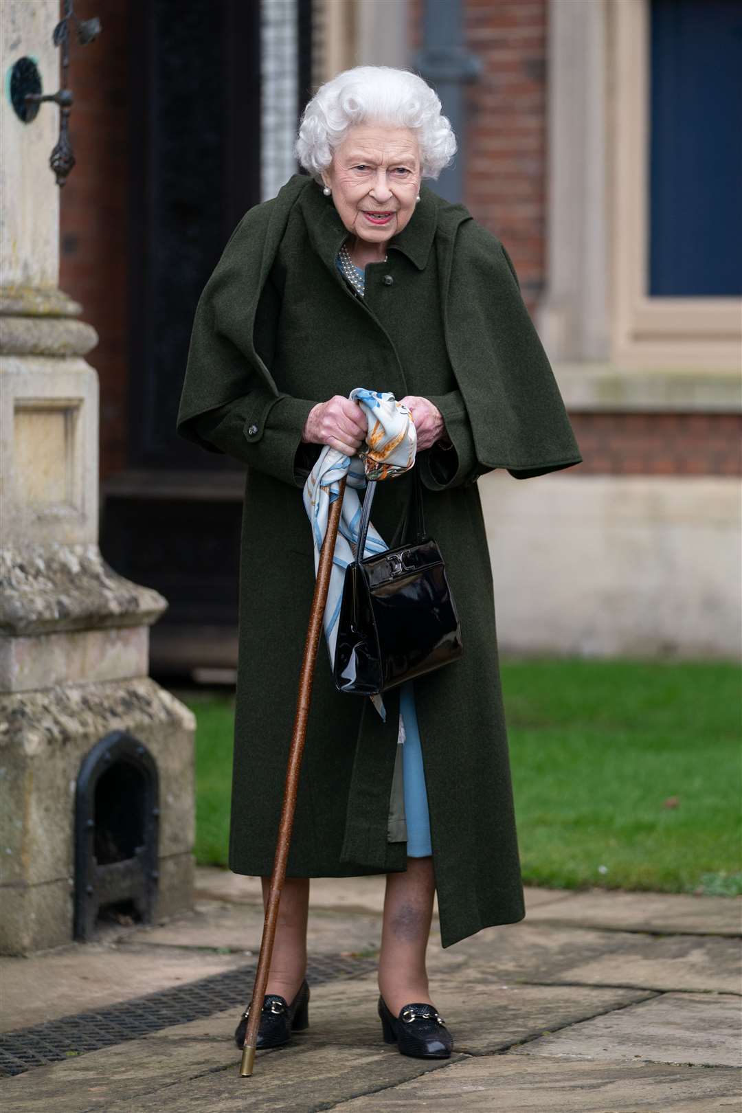 The Queen leaving Sandringham House after the reception (Joe Giddens/PA)