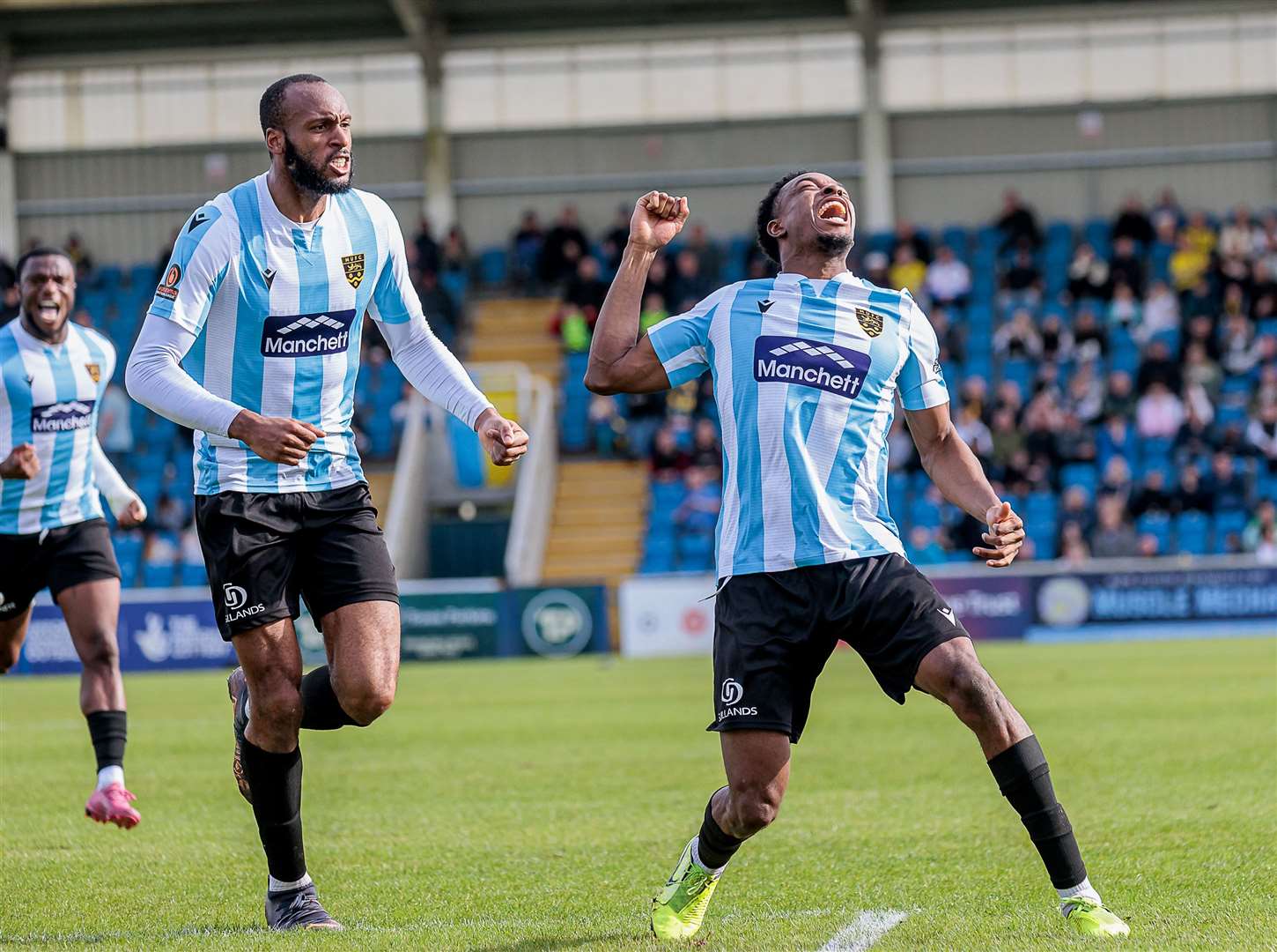 Reiss Greenidge, left, and Raphe Brown have signed new deals at Maidstone. Picture: Helen Cooper