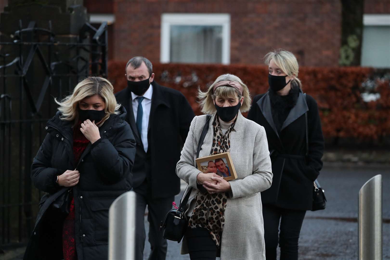 Simon Midgley’s mother Jane, right, attended the sentencing on Friday (Andrew Milligan/PA)