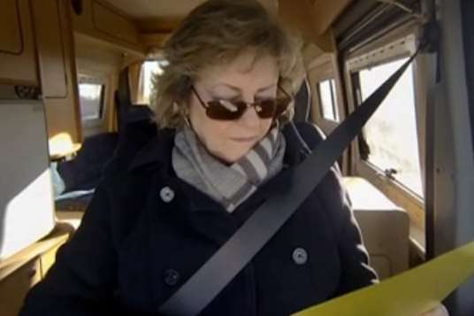 Ann Barnes in the converted motorhome she uses to travel to events across Kent. Picture: Channel 4