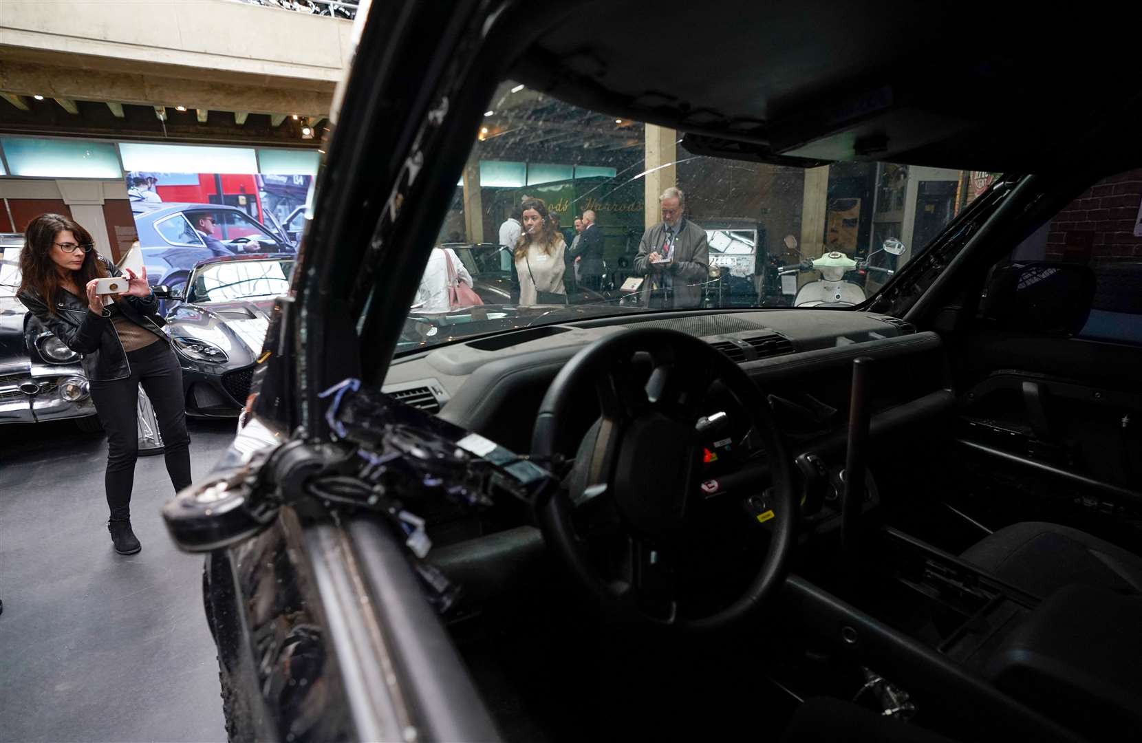 The interior of the Land Rover Defender 110 (Andrew Matthews/PA)