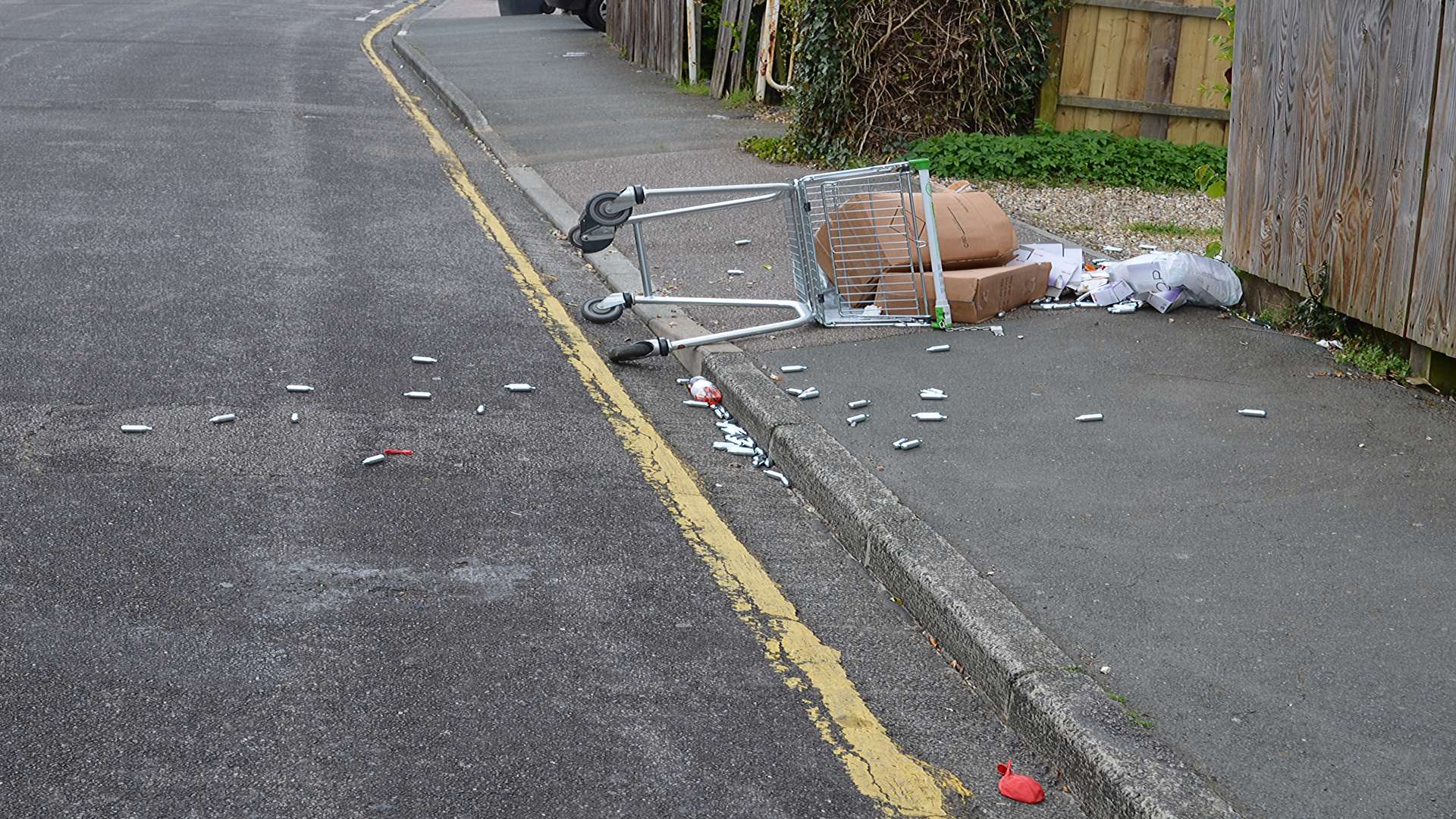 Canisters thought to have been dumped by students