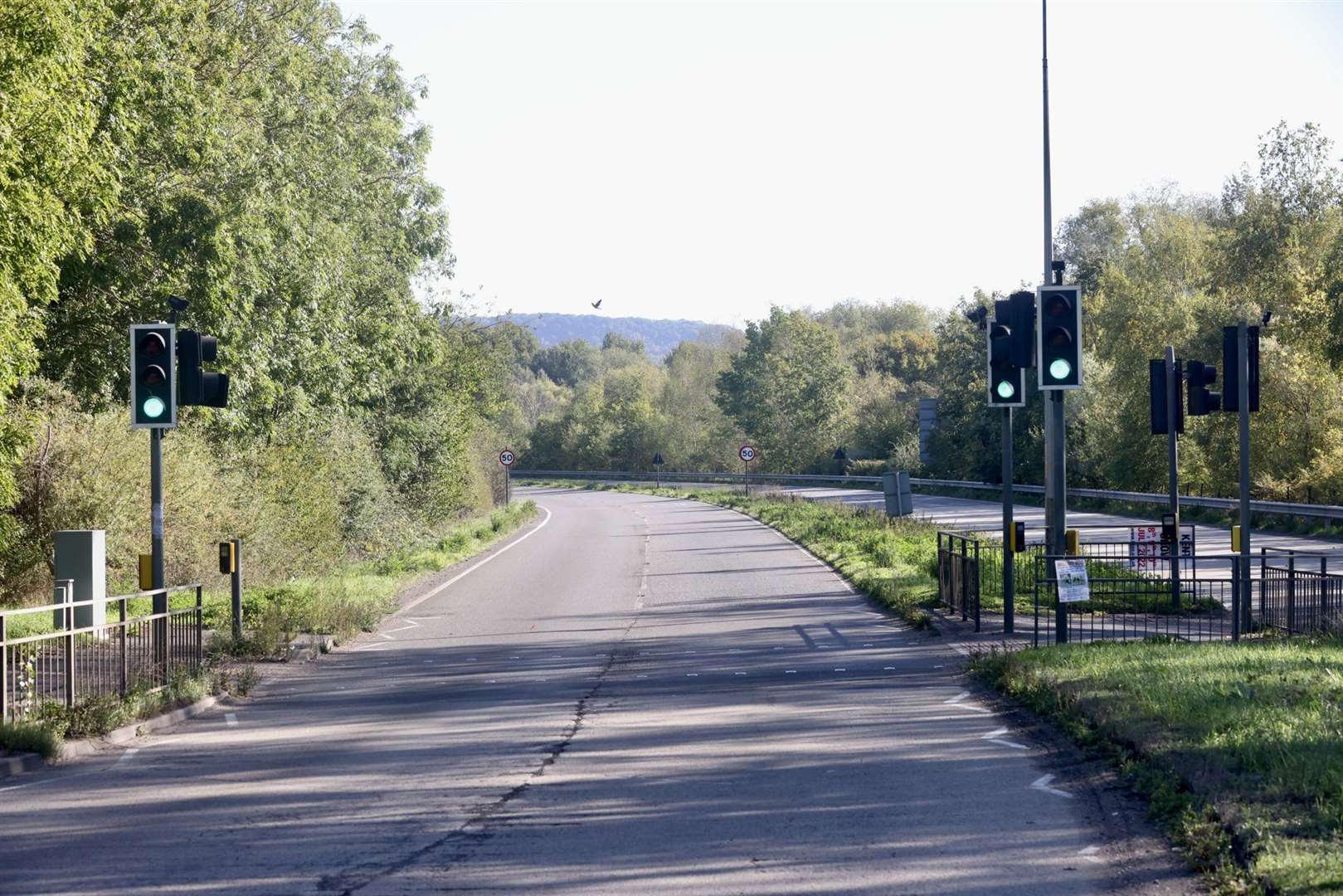 The A228 was closed while an investigation was carried out. Picture: UKNIP