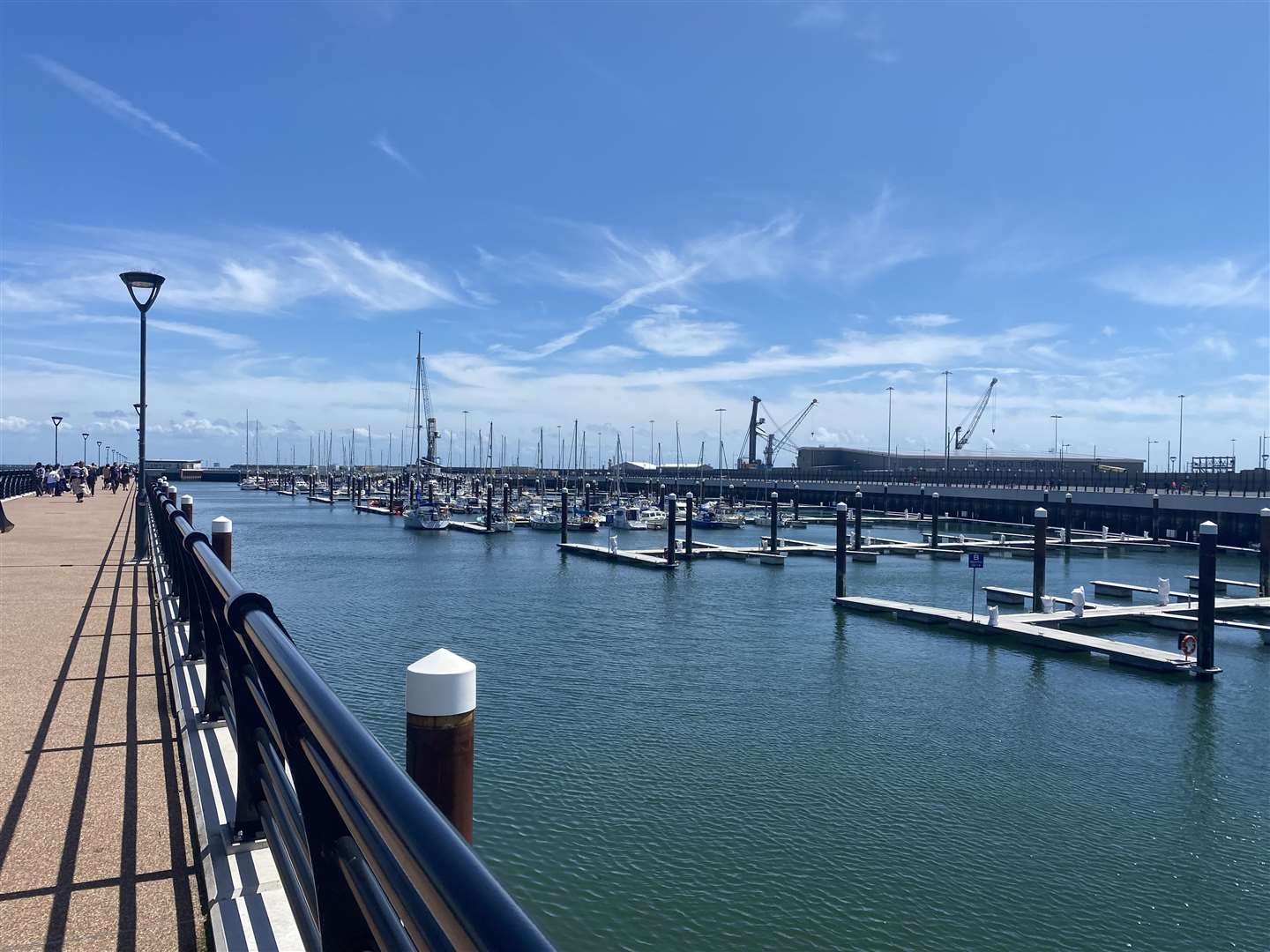 The new marina in Dover, before boats were allowed to move into it this summer